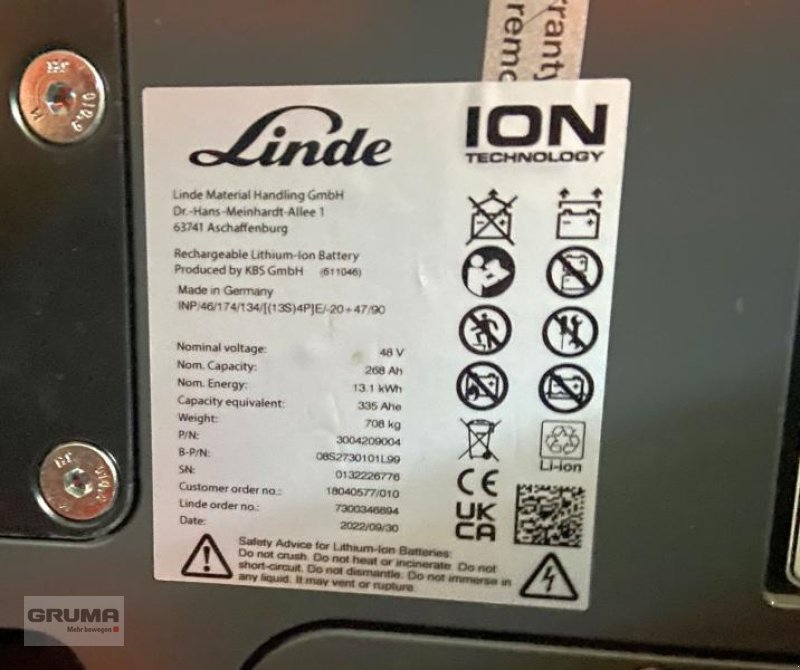 Gabelstapler типа Linde E 14 EVO ION 386-02, Gebrauchtmaschine в Friedberg-Derching (Фотография 9)