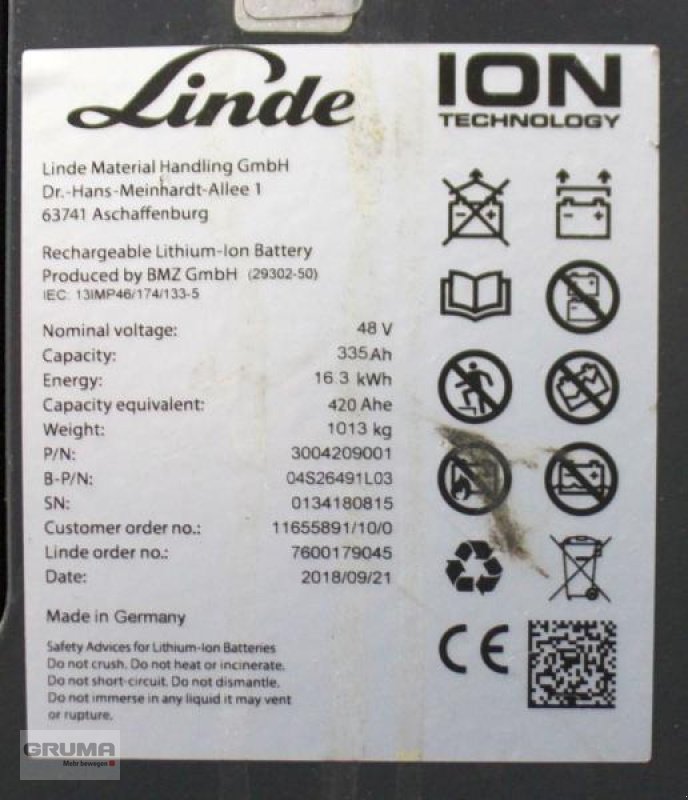 Gabelstapler tip Linde E 20 L EVO ION 386-02, Gebrauchtmaschine in Friedberg-Derching (Poză 9)