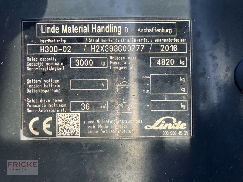 Gabelstapler typu Linde H 30 EVO, Gebrauchtmaschine v Bockel - Gyhum (Obrázek 5)