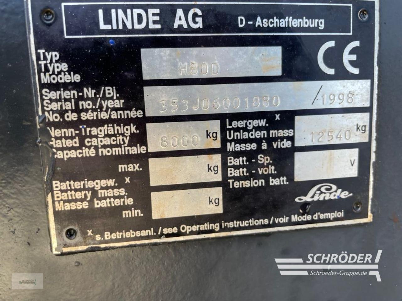 Gabelstapler tip Linde H 80 D, Gebrauchtmaschine in Wildeshausen (Poză 18)
