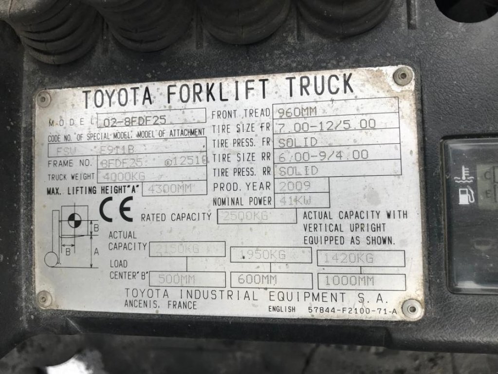 Gabelstapler typu Toyota 02-8FDF25, Gebrauchtmaschine w Не обрано (Zdjęcie 3)