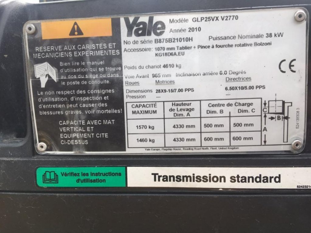 Gabelstapler typu Yale ERP 25 VL LWB, Gebrauchtmaschine v Радехів (Obrázek 2)