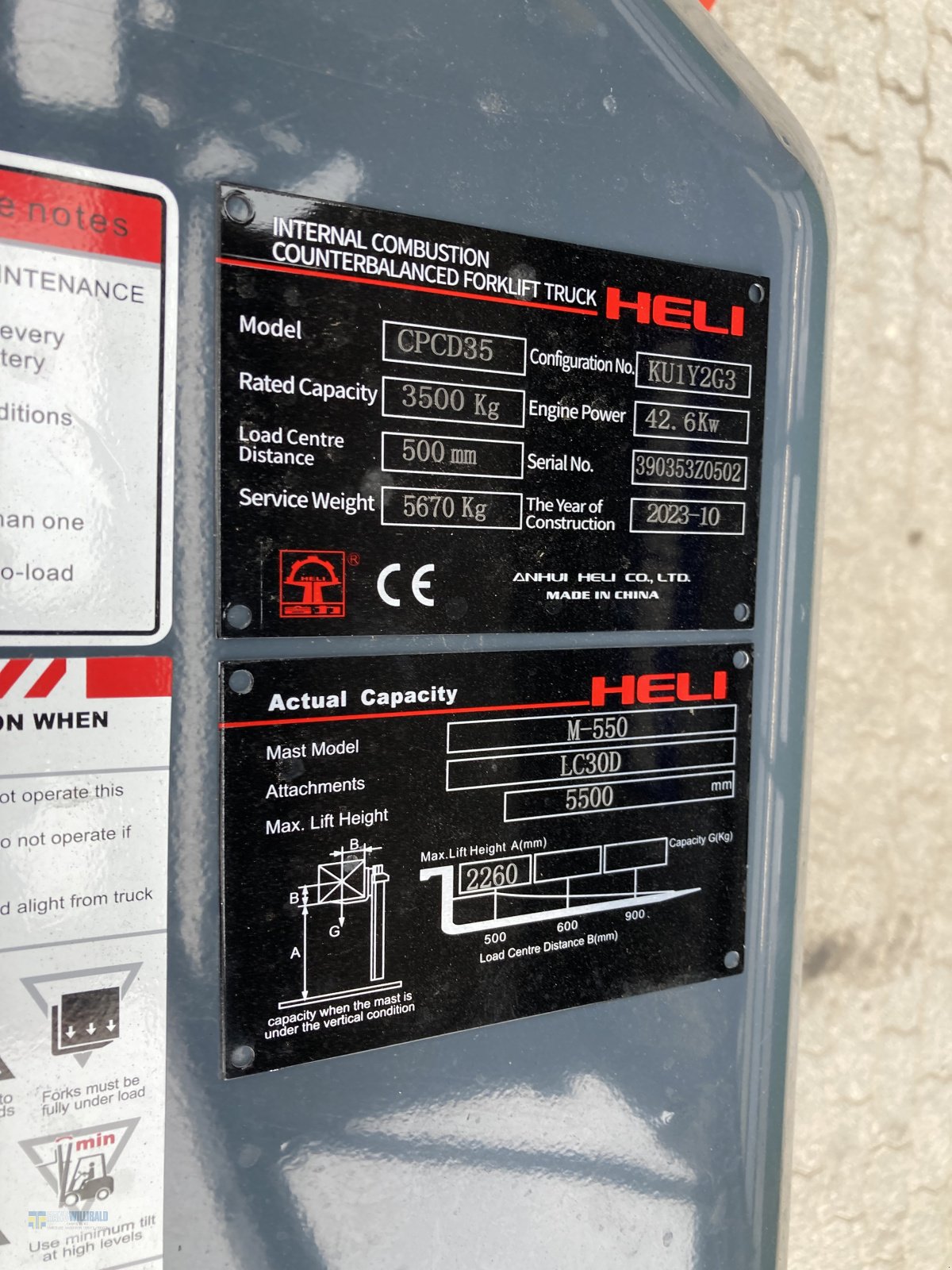 Geländestapler des Typs Heli CPCD 35, Neumaschine in Wackersberg (Bild 5)