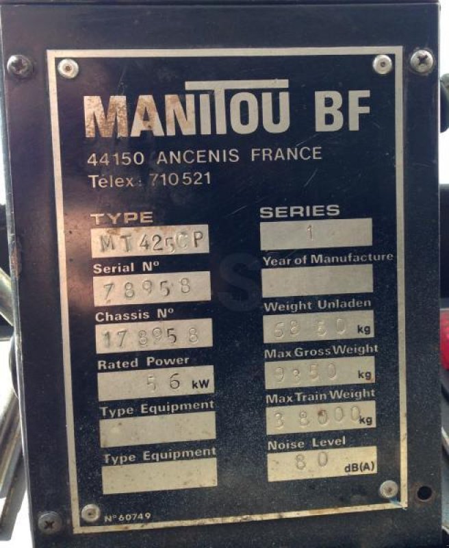 Geländestapler типа Manitou MT425CP, Gebrauchtmaschine в Bourron Marlotte (Фотография 5)
