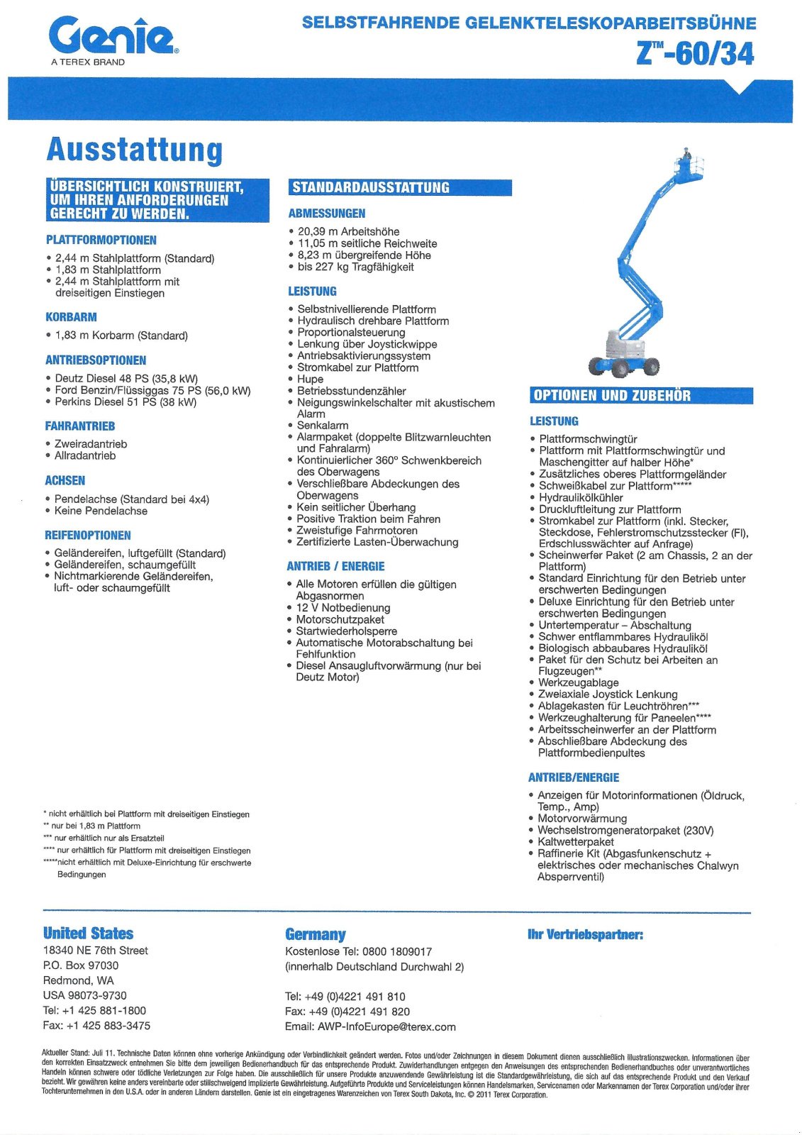 Gelenkteleskopbühne του τύπου Genie Z 60, Gebrauchtmaschine σε Obrigheim (Φωτογραφία 8)