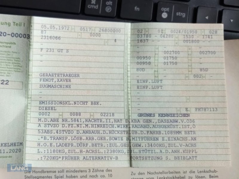 Geräteträger typu Fendt F 231 S, Gebrauchtmaschine w Rottenburg (Zdjęcie 14)