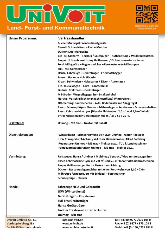 Geräteträger des Typs Hansa M, Gebrauchtmaschine in Warmensteinach (Bild 10)