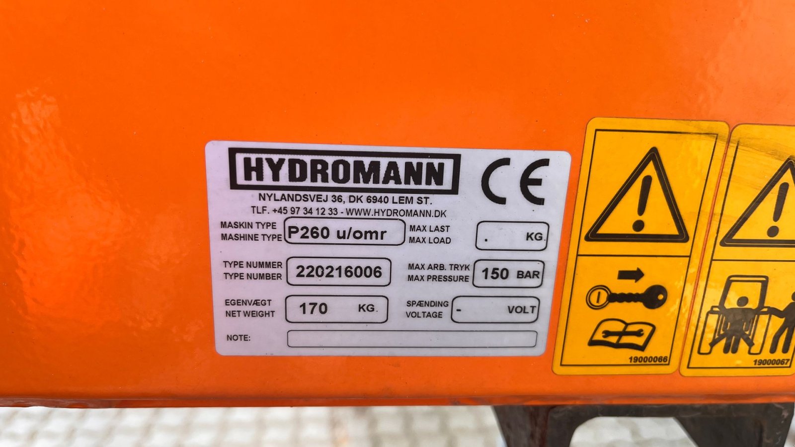 Geräteträger Türe ait Hydromann P260, Gebrauchtmaschine içinde Kastrup (resim 7)