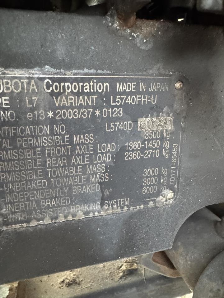 Geräteträger typu Kubota 5740, Gebrauchtmaschine v Bramming (Obrázek 6)