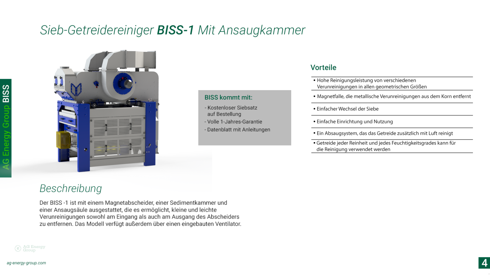 Getreidereinigung tip Ag Enegry Group ✅ Getreidereiniger BISS 12 t/h, Neumaschine in Wernberg-Köblitz (Poză 11)