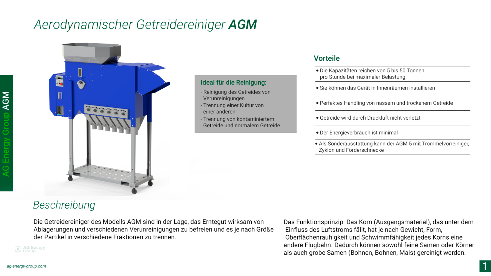 Getreidereinigung des Typs AG Energy Group Getreidereinider AGM-5, Neumaschine in Wernberg-Köblitz (Bild 8)