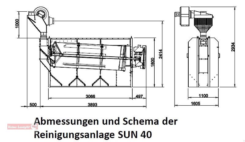 Getreidereinigung типа Sonstige Unia SUN 40 Trommelsiebreiniger 40 to/h, 7,5m³ Siebfläche, Neumaschine в Ostheim/Rhön (Фотография 17)