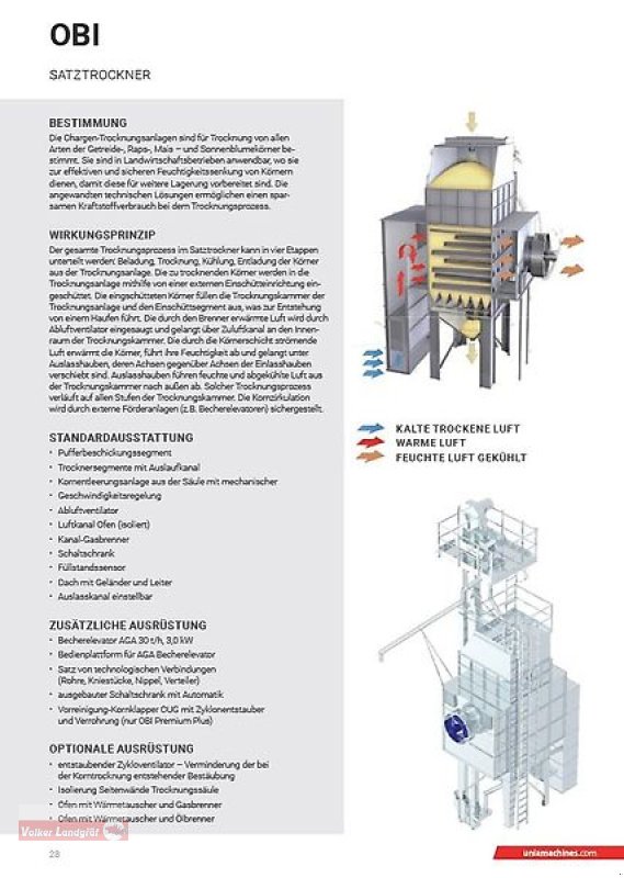 Getreidetrocknung of the type Unia OBI 500 Satztrockner Getreidesilo Trommelreiniger Elevator, Neumaschine in Ostheim/Rhön (Picture 3)