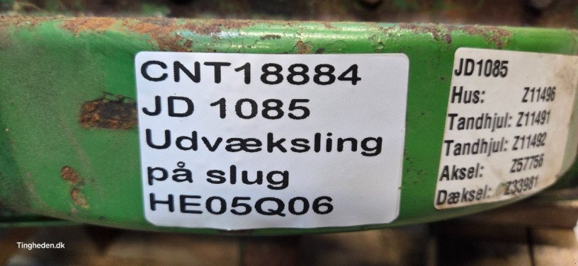 Getriebe & Getriebeteile des Typs John Deere 1085, Gebrauchtmaschine in Hemmet (Bild 12)