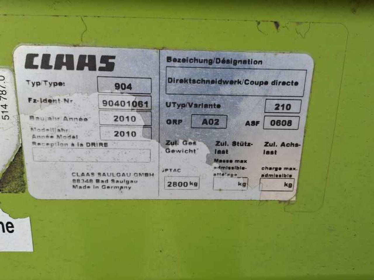 GPS-Schneidwerk типа CLAAS DIRECT DISC 610, Gebrauchtmaschine в Vehlow (Фотография 6)