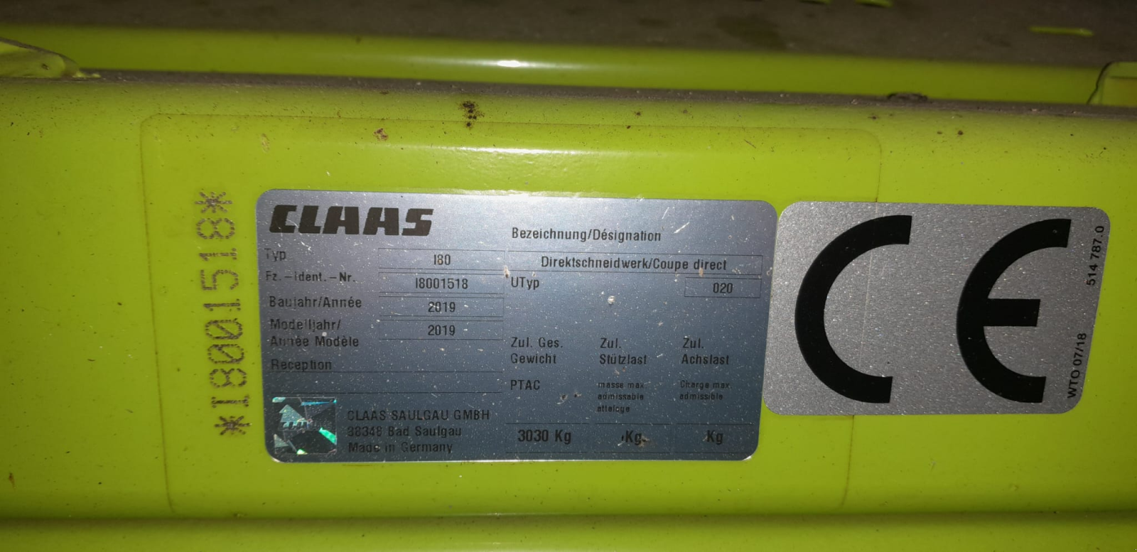 GPS Schneidwerk typu CLAAS Direct Disc 610, Gebrauchtmaschine w Teunz (Zdjęcie 3)