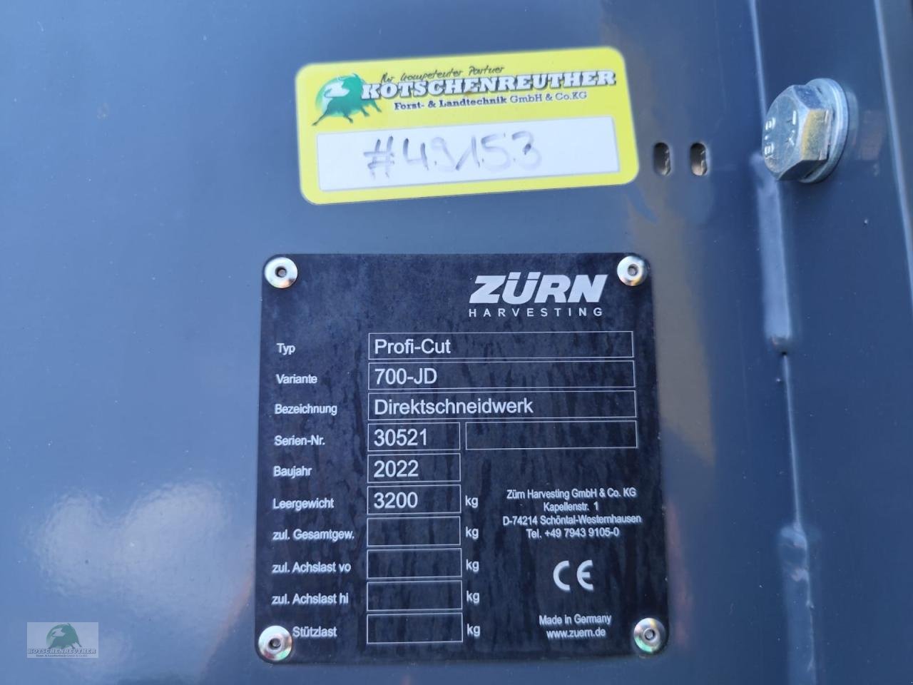 GPS-Schneidwerk des Typs Zürn Profi Cut 700, Gebrauchtmaschine in Münchberg (Bild 12)