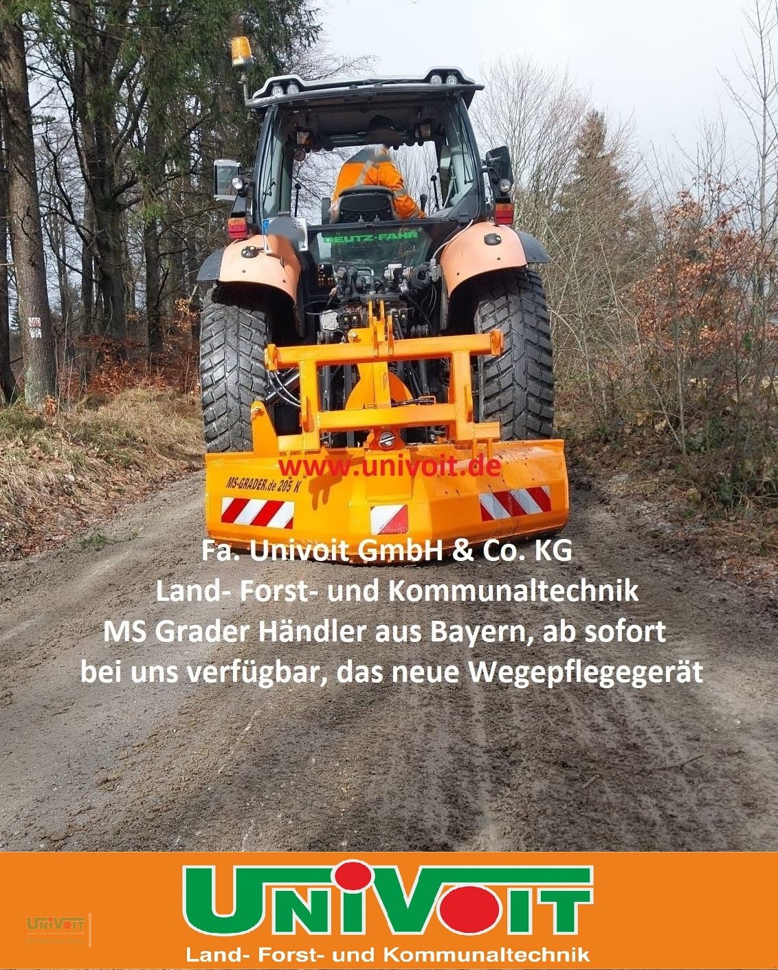 Grader des Typs MS Grader MS Grader Wegepflege - Straßenhobel f. Forstwege / Radwege / Wegebau, Neumaschine in Warmensteinach (Bild 1)