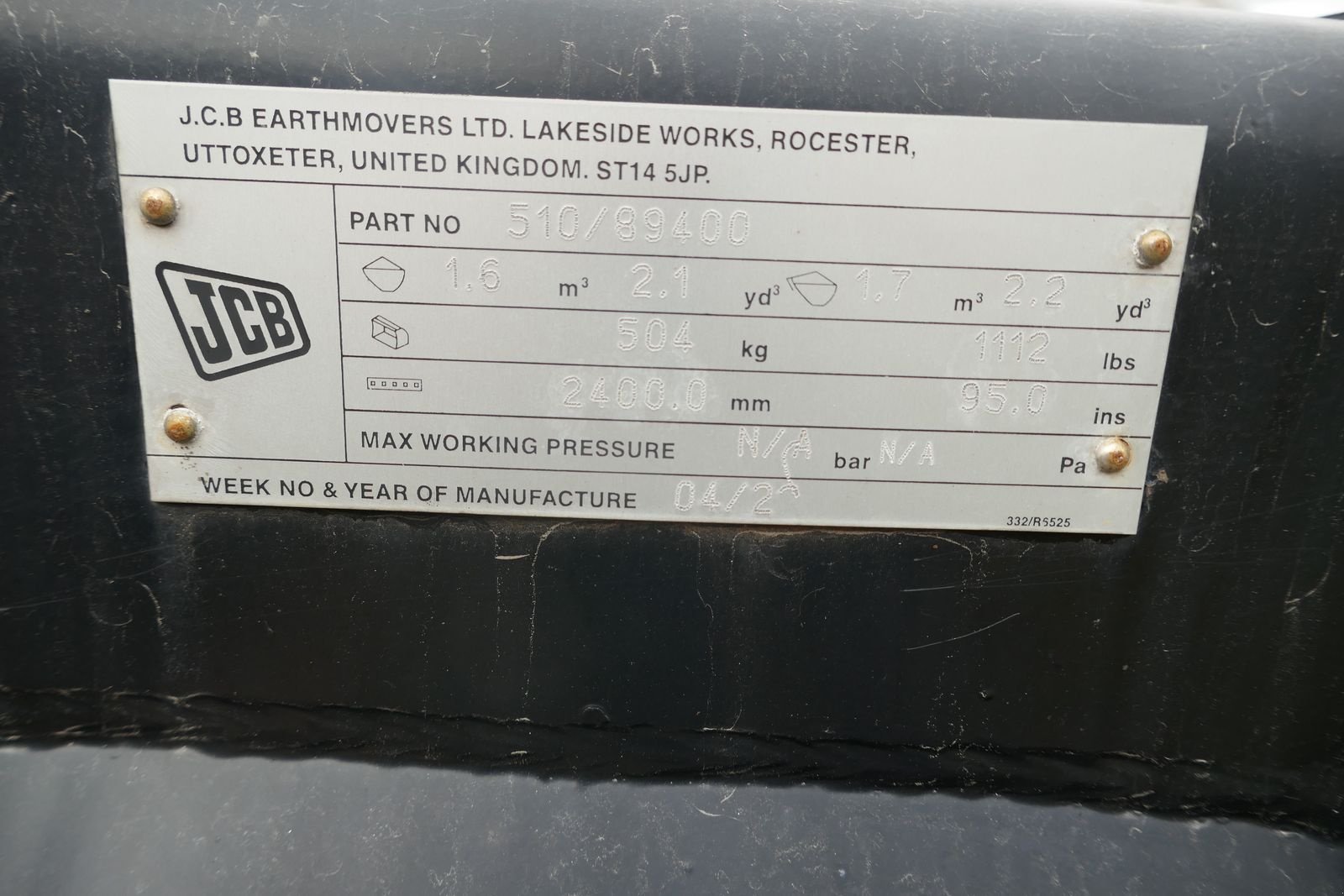 Greifer типа Sonstige JCB Radladerschaufel 2,4 m, Gebrauchtmaschine в Villach (Фотография 3)