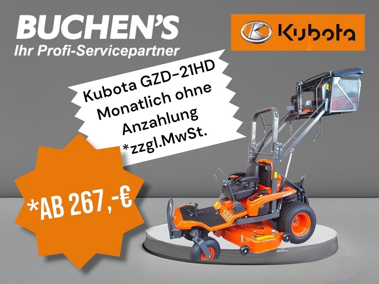 Großflächenmäher des Typs Kubota GZD21-HD Zero Turn, Neumaschine in Olpe (Bild 1)