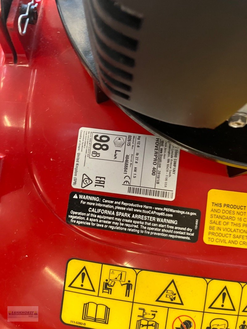 Großflächenmäher tip Toro HOVERPRO 400, Neumaschine in Aurich (Poză 2)