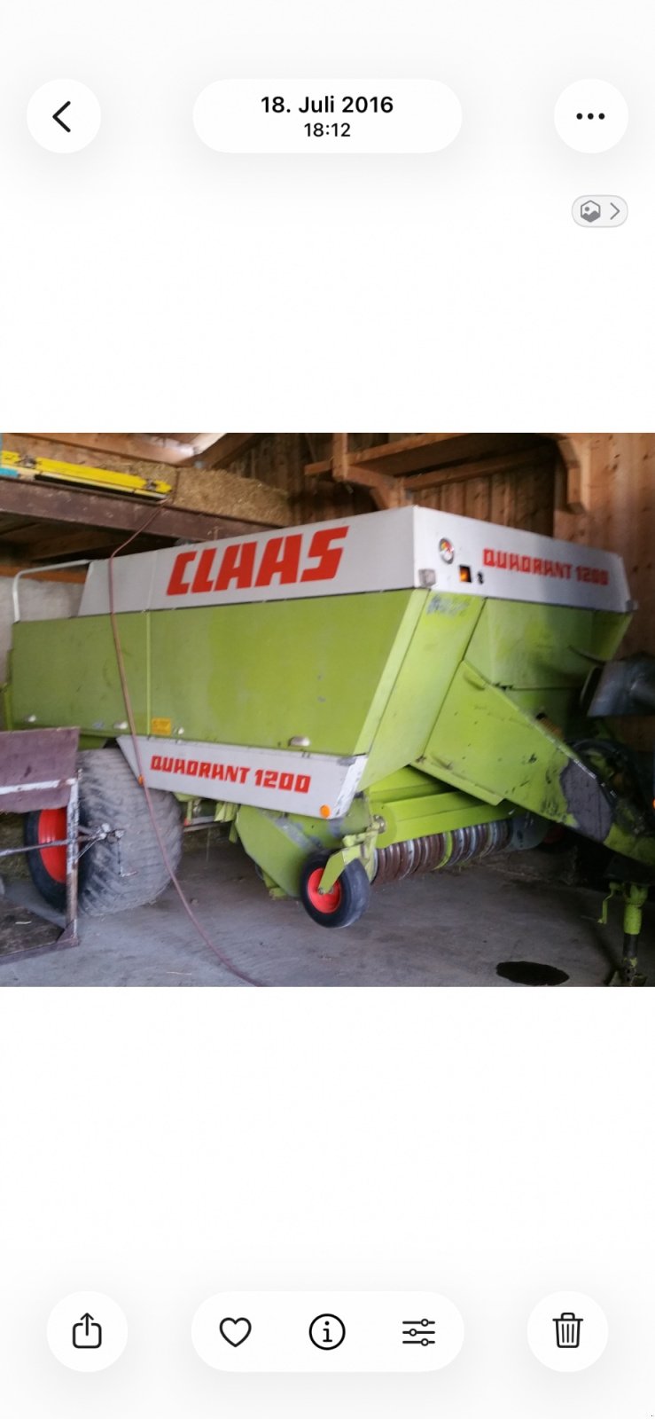 Großpackenpresse of the type CLAAS Quadrant 1200, Gebrauchtmaschine in Inzell (Picture 1)