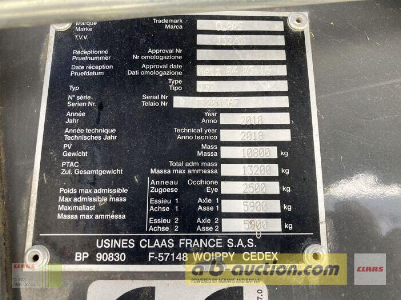 Großpackenpresse des Typs CLAAS QUADRANT 5300 RC T, Gebrauchtmaschine in Wassertrüdingen (Bild 12)