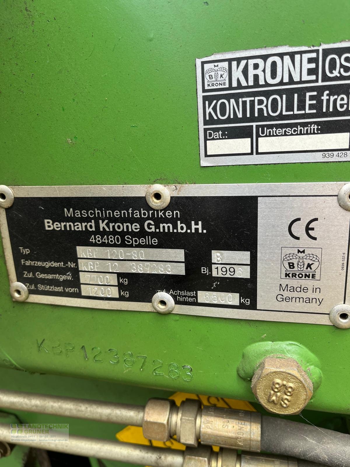 Großpackenpresse des Typs Krone Big Pack 120-80, Gebrauchtmaschine in Hiltpoltstein (Bild 7)