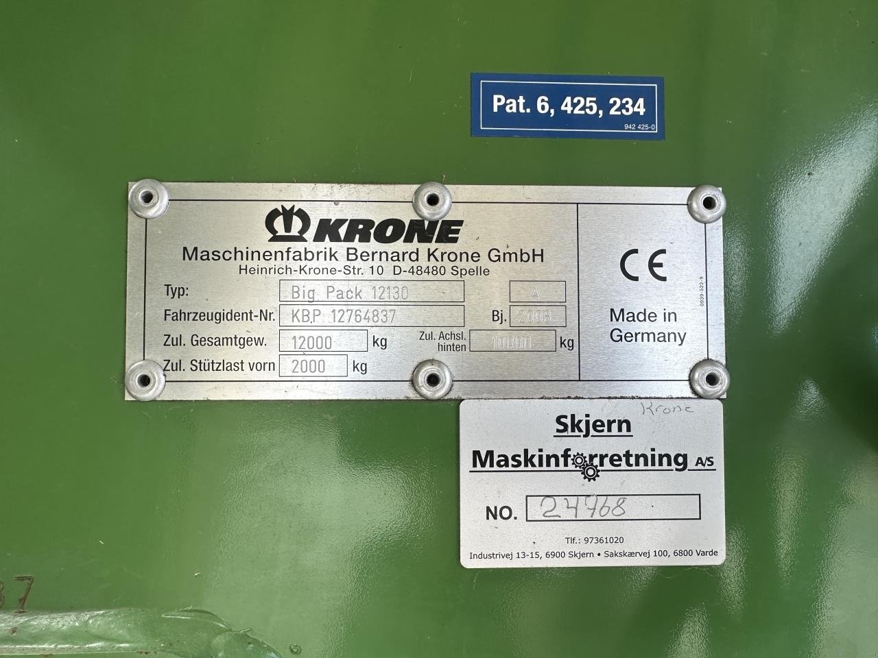 Großpackenpresse typu Krone BIG PACK 12130, Gebrauchtmaschine v Skjern (Obrázek 10)