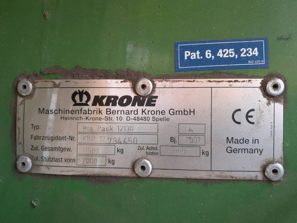 Großpackenpresse typu Krone Big Pack 12130, Gebrauchtmaschine v Aalestrup (Obrázek 7)