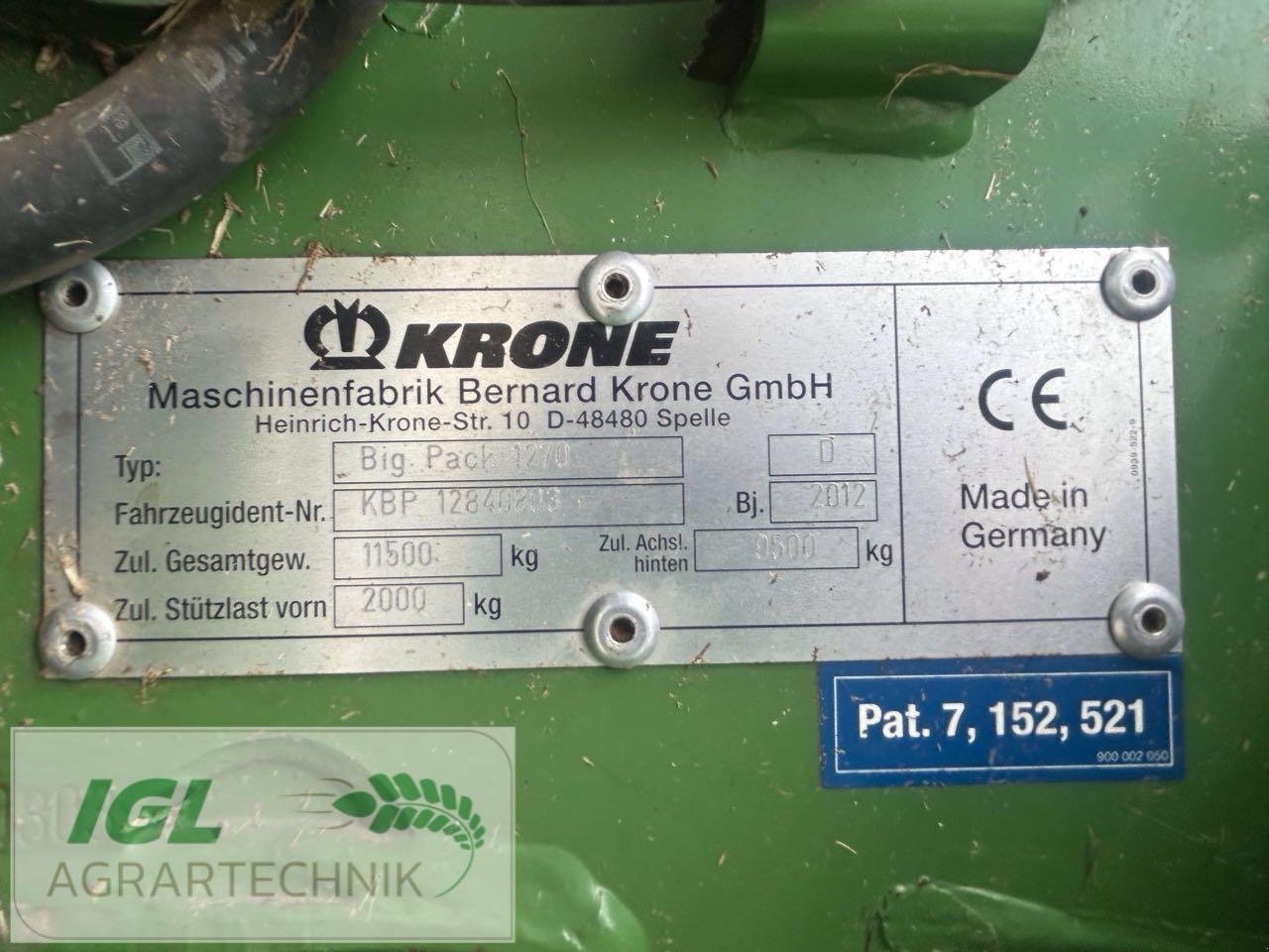 Großpackenpresse Türe ait Krone BiG Pack 1270 XC Mulitbale, Gebrauchtmaschine içinde Nabburg (resim 7)