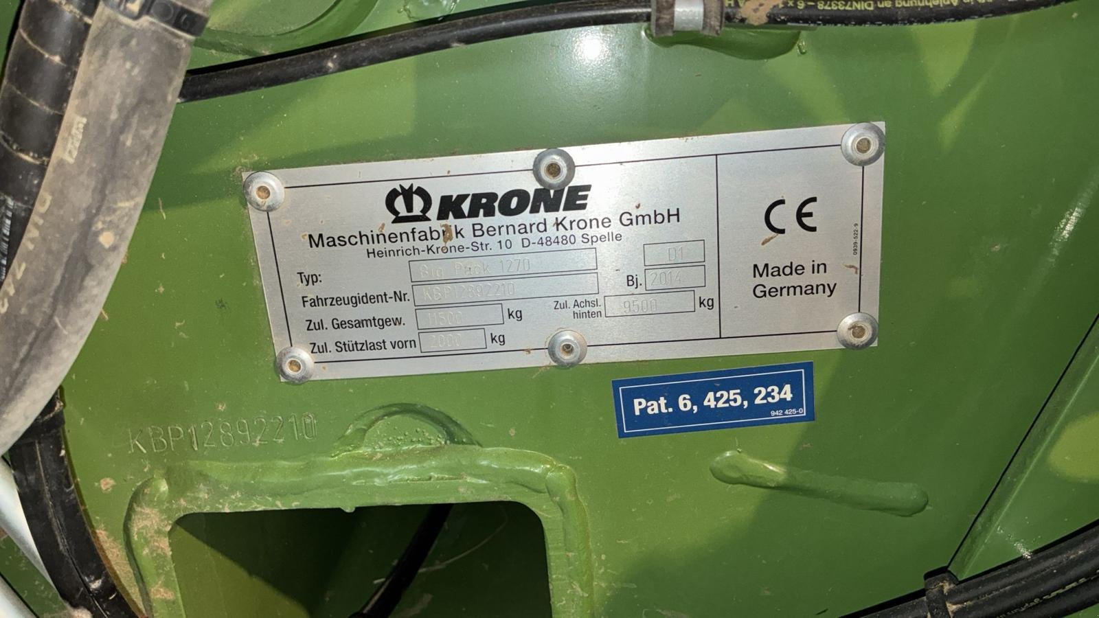 Großpackenpresse van het type Krone Big Pack 1270 XC, Gebrauchtmaschine in Möttingen (Foto 3)