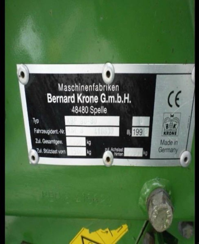 Großpackenpresse typu Krone Big Pack 80-80, Gebrauchtmaschine v Merxleben (Obrázek 2)