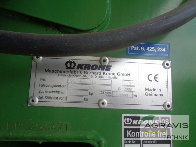 Großpackenpresse typu Krone BIG PACK 890 XC, Gebrauchtmaschine v Nartum (Obrázek 16)