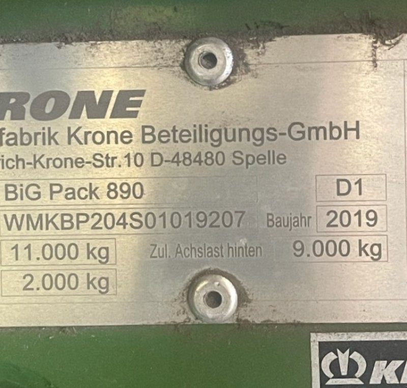 Großpackenpresse of the type Krone Big Pack 890XC High Speed, Gebrauchtmaschine in Horsens (Picture 7)