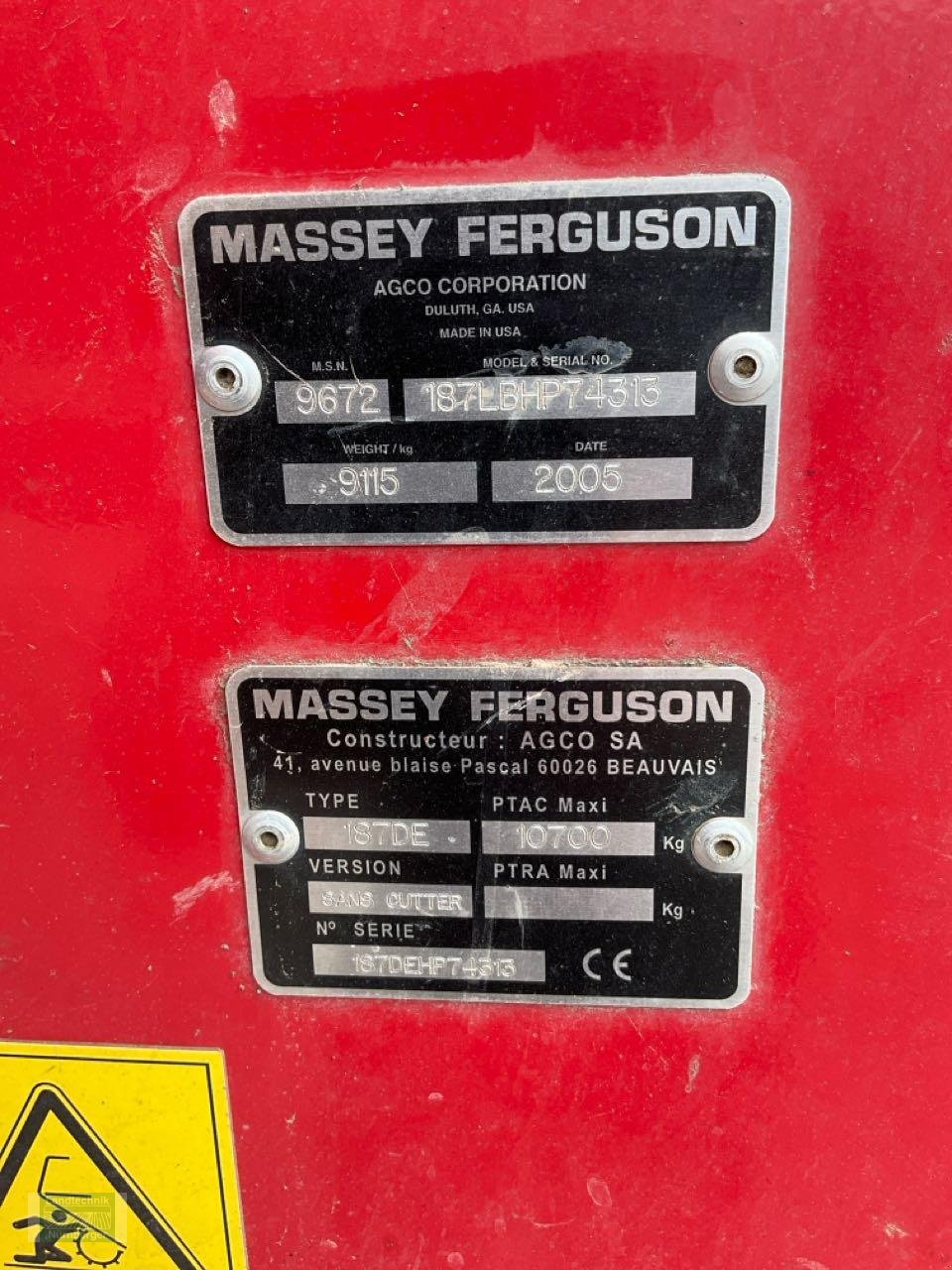 Großpackenpresse typu Massey Ferguson 187DE, Gebrauchtmaschine v Leubsdorf (Obrázek 6)