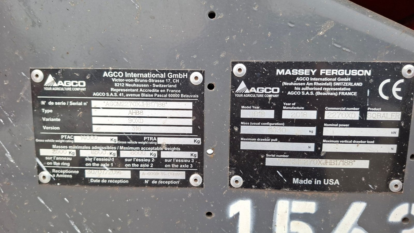 Großpackenpresse Türe ait Massey Ferguson 2270 XD, Gebrauchtmaschine içinde Nykøbing M (resim 7)