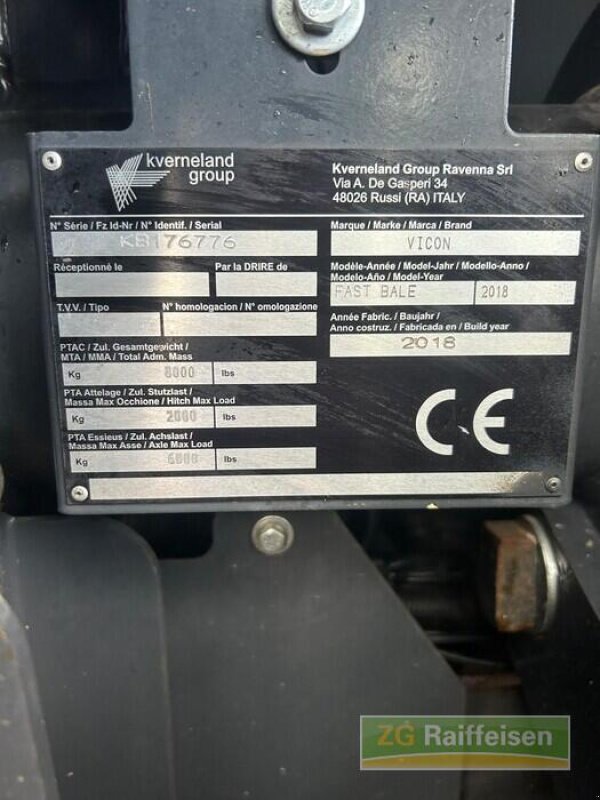 Großpackenpresse типа Vicon Fastbale, Gebrauchtmaschine в Bühl (Фотография 8)