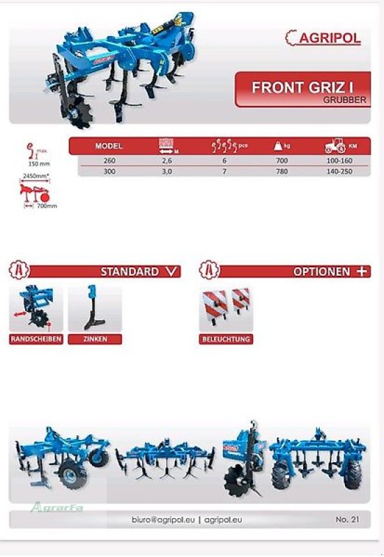 Grubber typu Agripol FRONT GRIZ I 300 Frontgrubber Grubber, Neumaschine v Gronau (Obrázek 13)