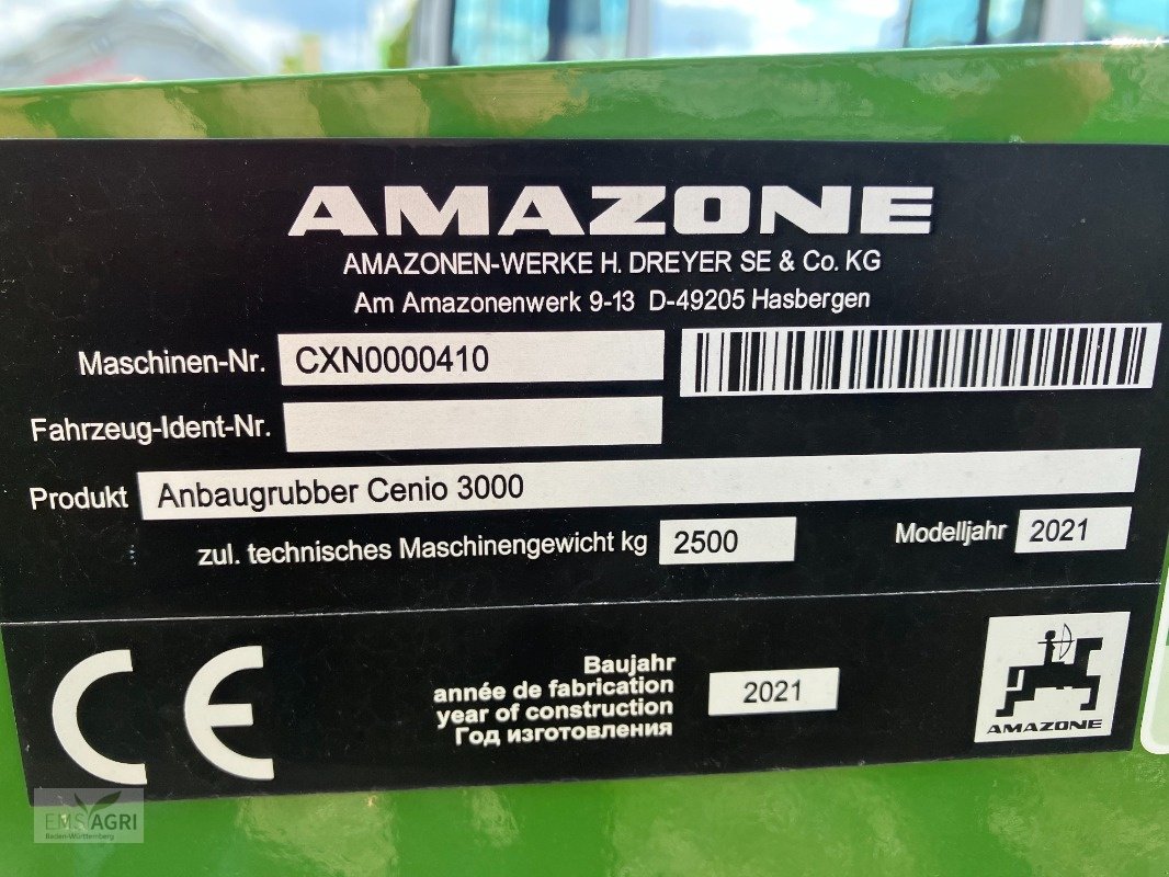 Grubber des Typs Amazone CENIO 3000 Special, Vorführmaschine in Vöhringen (Bild 10)