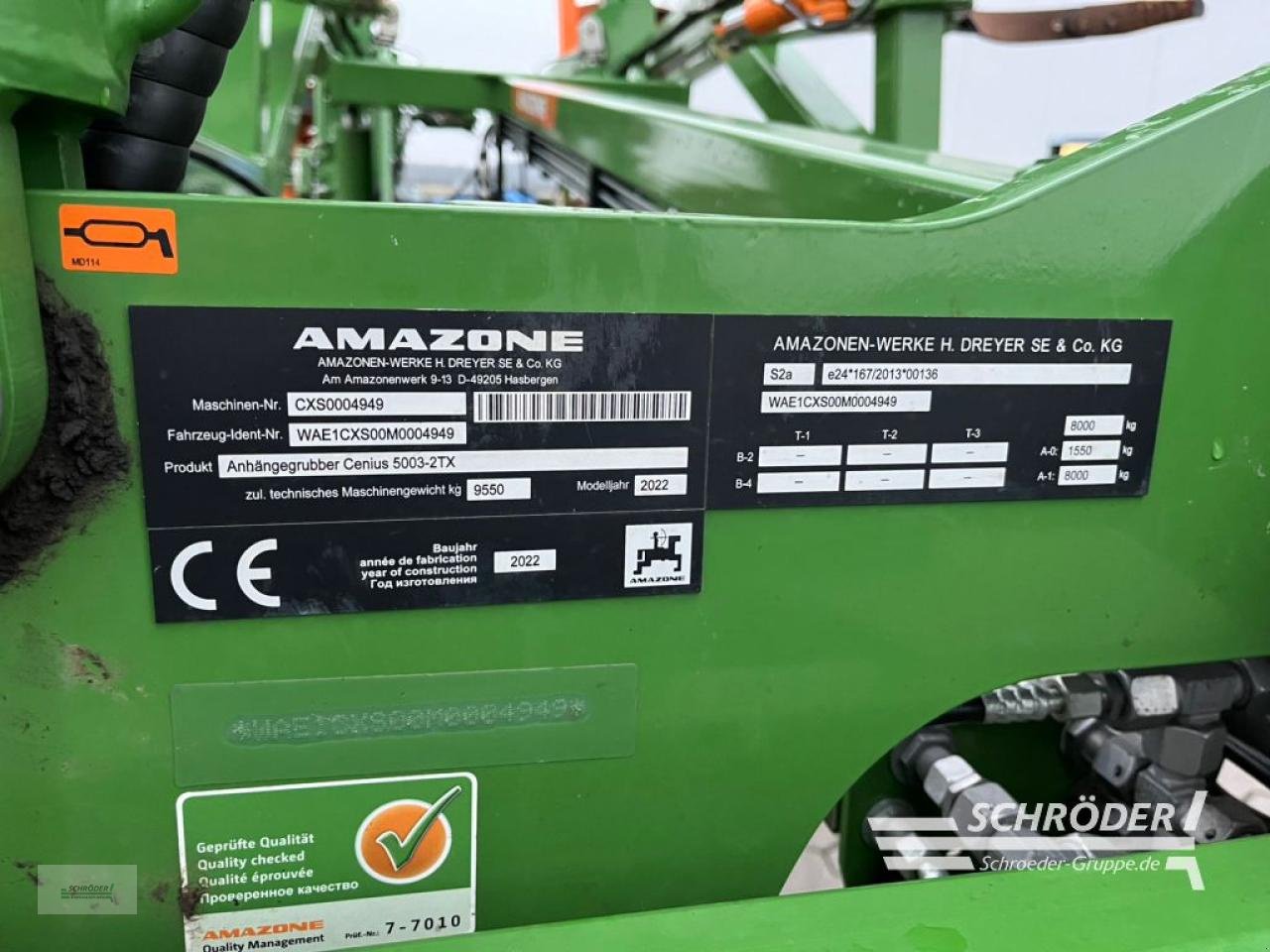 Grubber tip Amazone CENIUS 5003-2TX, Gebrauchtmaschine in Leizen (Poză 3)