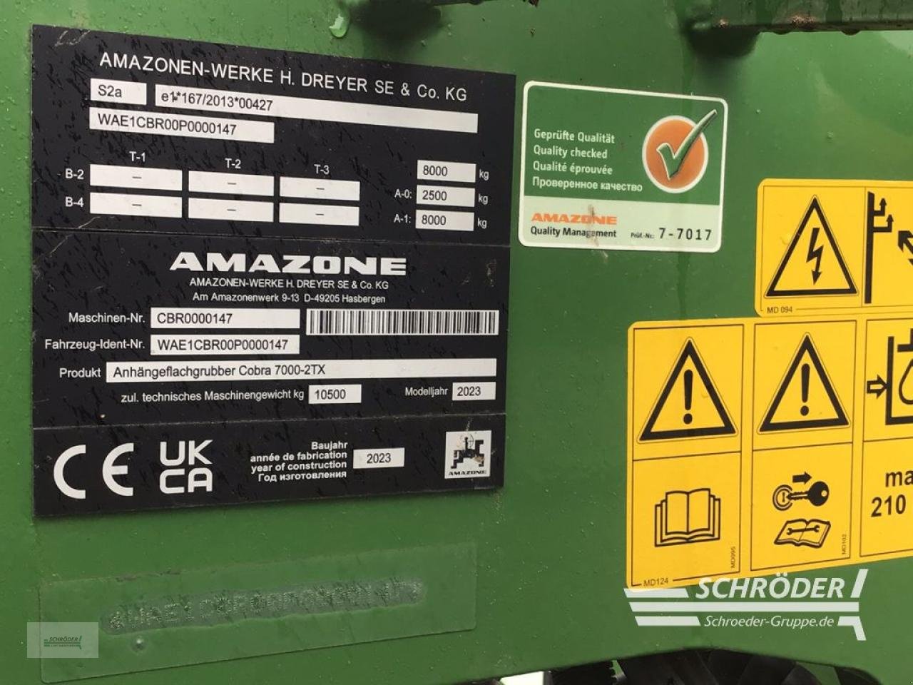 Grubber del tipo Amazone COBRA 7000-2TX - VORFÜHRMASCHINE, Gebrauchtmaschine In Penzlin (Immagine 10)