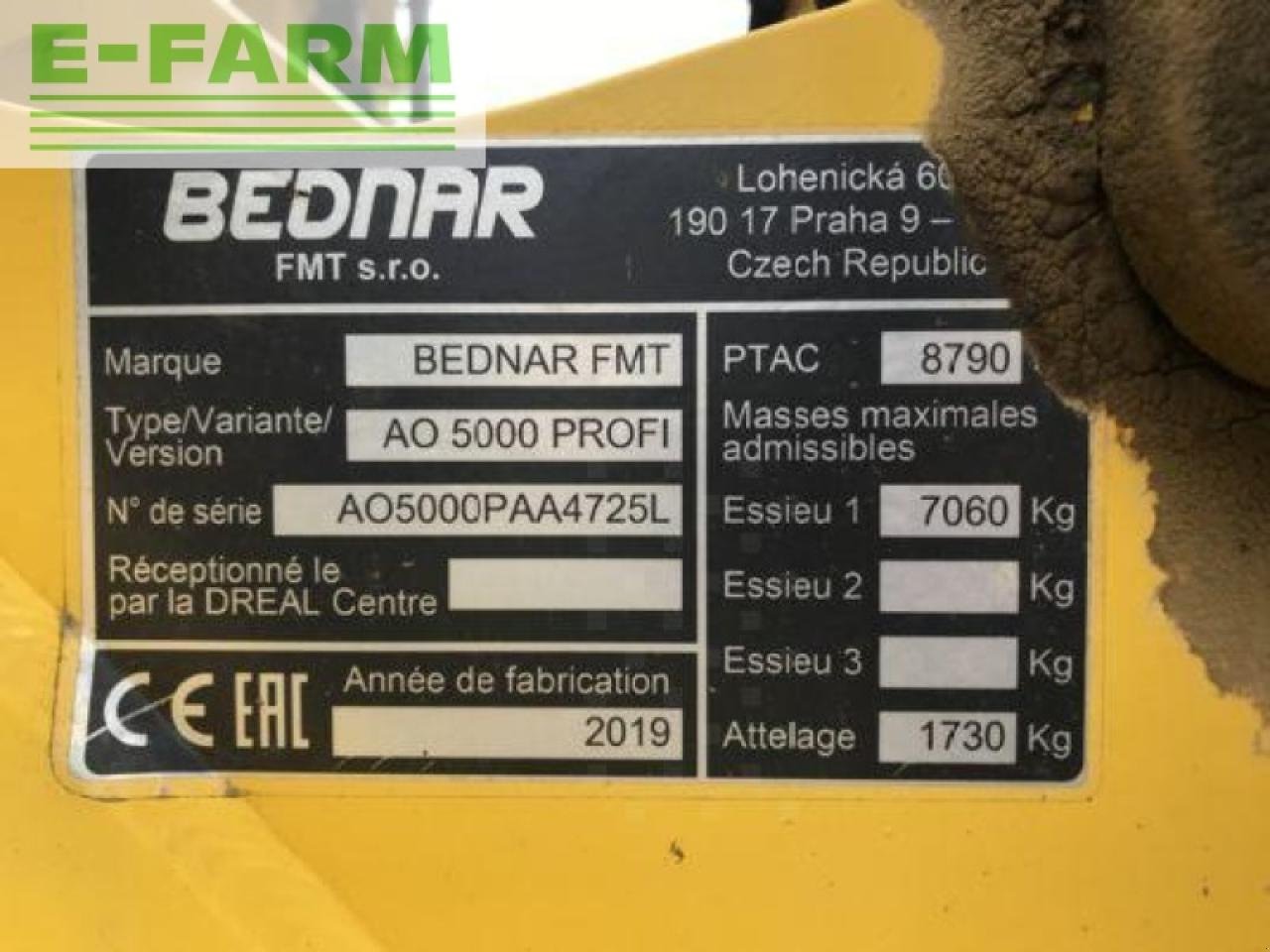 Grubber tip Bednar ao 5000 profi, Gebrauchtmaschine in MONFERRAN (Poză 5)