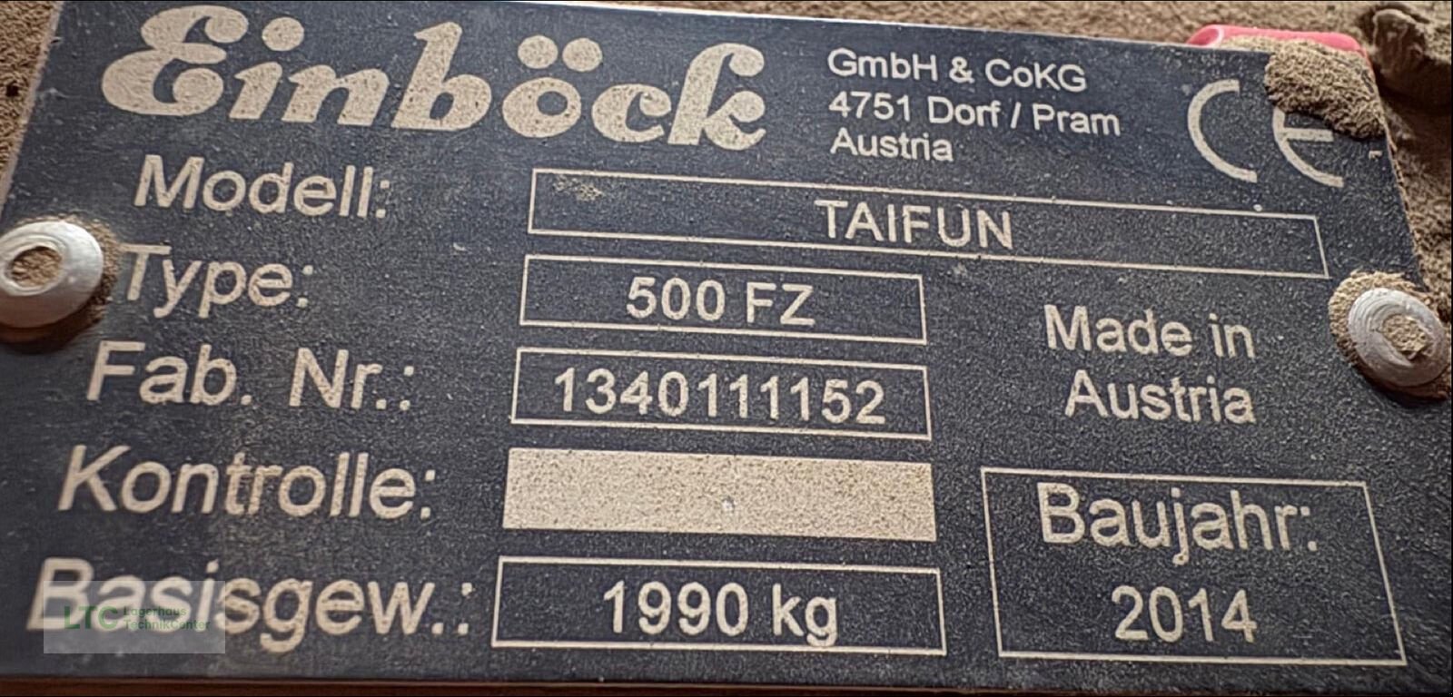 Grubber tip Einböck Taifun 500 FZ, Gebrauchtmaschine in Korneuburg (Poză 4)