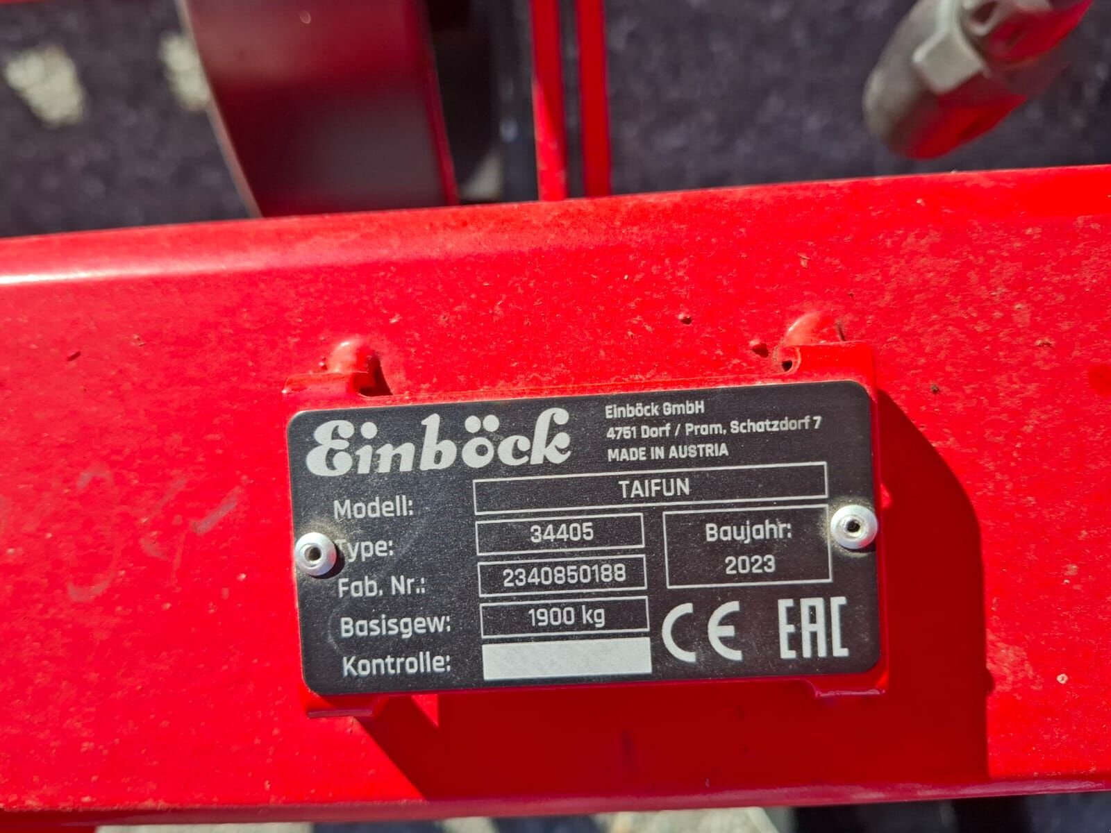 Grubber Türe ait Einböck Taifun, Neumaschine içinde Geinberg (resim 11)