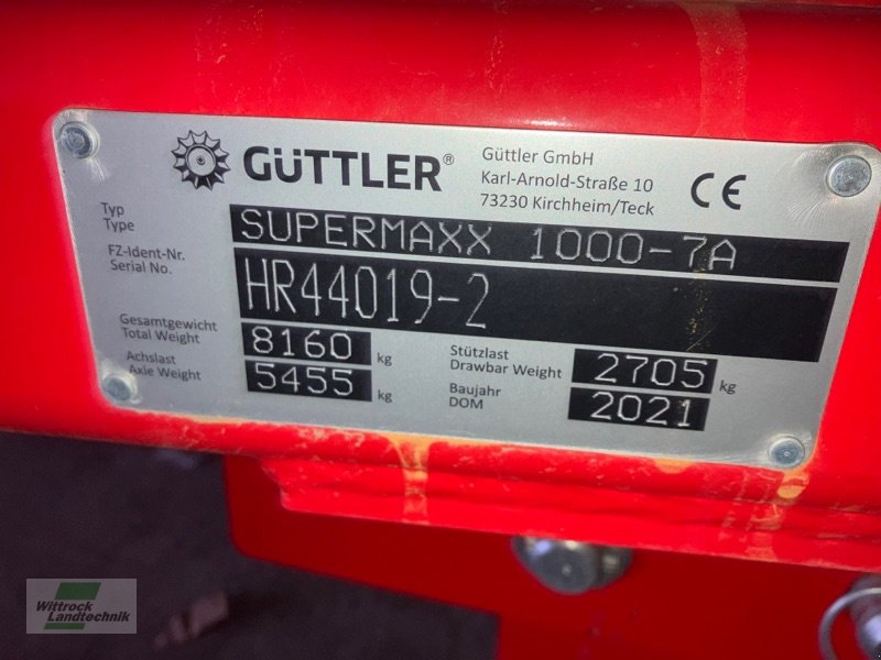 Grubber του τύπου Güttler SUPERMAXX 1000-7A, Gebrauchtmaschine σε Rhede / Brual (Φωτογραφία 2)