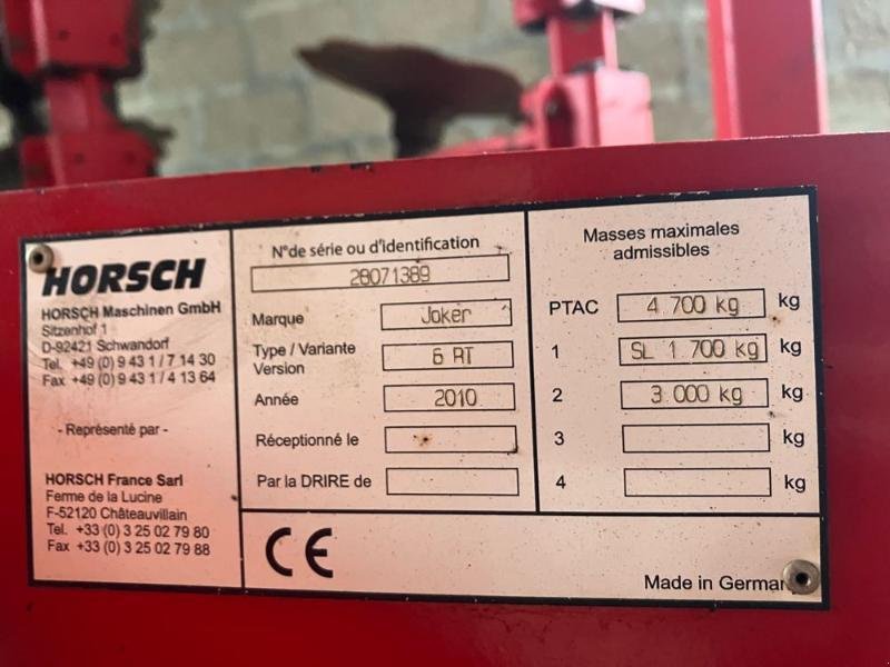 Grubber a típus Horsch JOKER/6RT, Gebrauchtmaschine ekkor: BRAY en Val (Kép 7)
