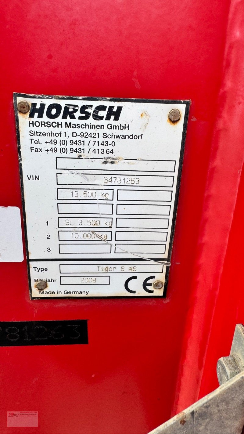 Grubber typu Horsch Tiger 8AS Reifenpacker + TopRing, Gebrauchtmaschine v Neubrandenburg (Obrázek 7)