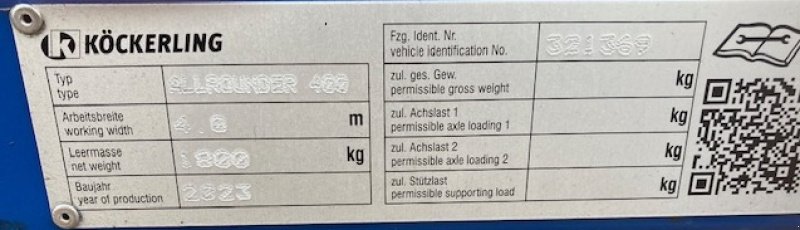 Grubber typu Köckerling Allrounder classic lang 400, Neumaschine w Hofgeismar (Zdjęcie 2)