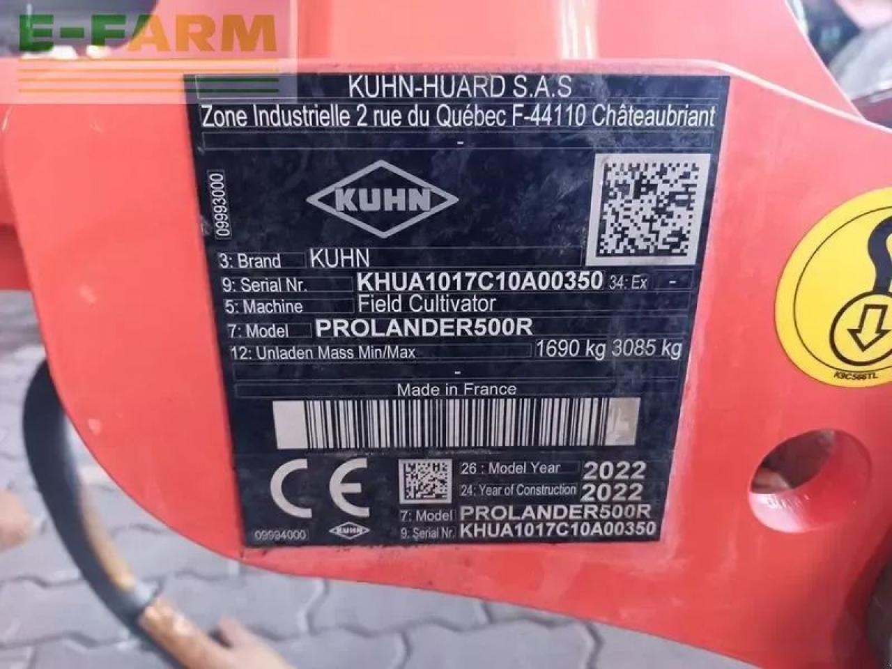 Grubber Türe ait Kuhn prolander 500 r federzinkengrubber, Gebrauchtmaschine içinde SANKT MARIENKIRCHEN BEI SCHÄRDING (resim 13)
